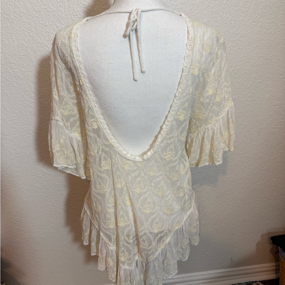 Anthropologie White Lace Swim Cover-Up - Picture 4 of 8